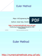 Euler Method: Major: All Engineering Majors Authors: Autar Kaw, Charlie Barker