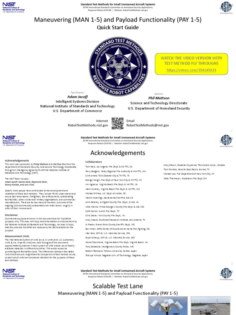 NIST Test Methods for Small UAS | PDF | Visual Acuity | National ...