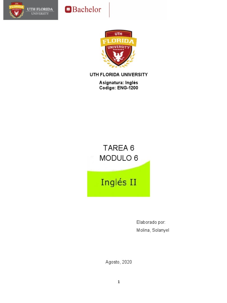 Tarea 6 Ingles 2 | PDF
