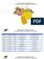Puntos de Feria Electoral que están distribuidos en todo el Territorio Nacional