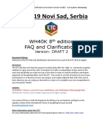 ETC 2019 Novi Sad, Serbia: WH40K 8 Edition FAQ and Clarifications