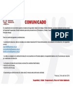 Comunicado Induccion de SSO y MA - 2019 PDF