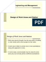 Design of Work Areas and Station: Industrial Engineering and Management