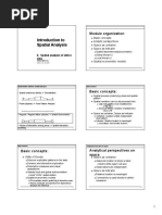 Introduction To Spatial Analysis: Module Organization