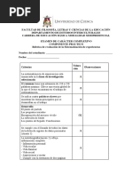 Rúbrica Del Trabajo de Sistematización PDF