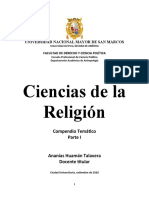 Ciencias de La Religión - Compendio. Parte 1