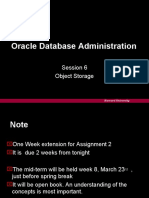 Oracle Database Administration: Session 6 Object Storage