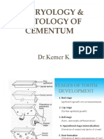 Embryology & Histology of Cementum: DR - Kemer K