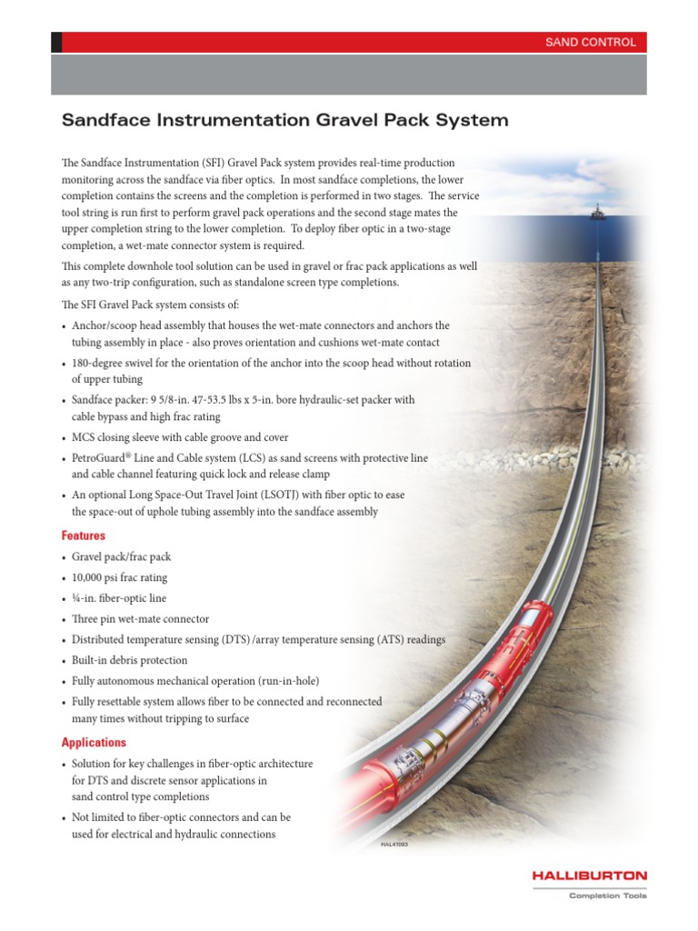 Sandface Instrumentation Gravel Pack System: Features | PDF | Optical ...