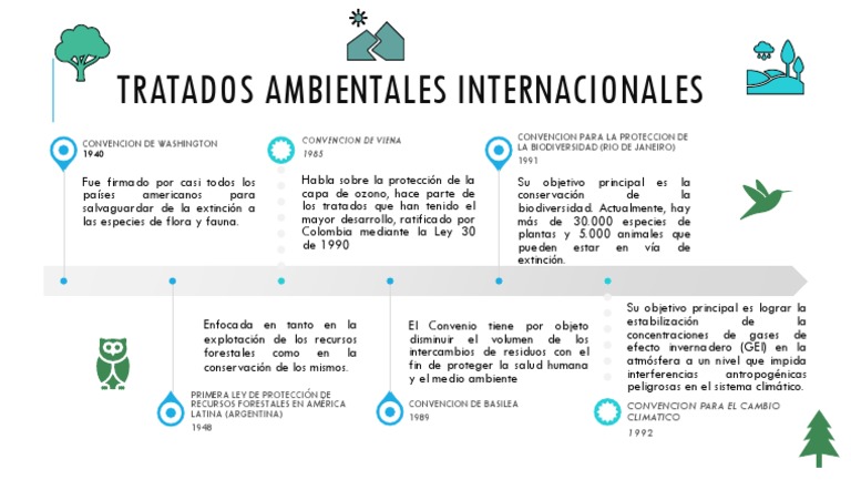 Tratados Ambientales Linea de Tiempo | PDF | Gases de efecto ...
