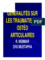GÉNÉRALITÉS SUR LES TRAUMATISMES OSTÉO ARTICULAIRES-1 [Mode de compatibilité]