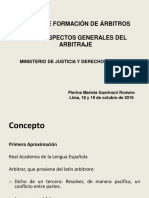 Curso de árbitros - Aspectos generales