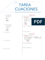 Tarea de Ecuaciones