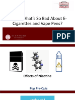 What's So Bad About E-Cigs Vapes