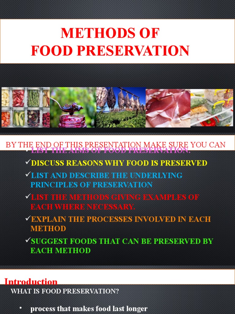 Overview of Food Preservation Methods | PDF | Food Preservation | Canning