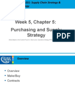 Week 5, Chapter 5: Purchasing and Supply Strategy
