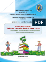 Bases del Concurso Regional Talentos Literarios desde la casa - 2020 (1) - copiHa