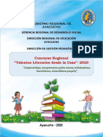 Bases Del Concurso Regional Talentos Literarios Desde La Casa - 2020 (1) - Copiha