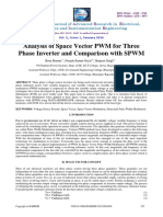 Analysis of Space Vector PWM For Three Phase Inverter and Comparison With SPWM