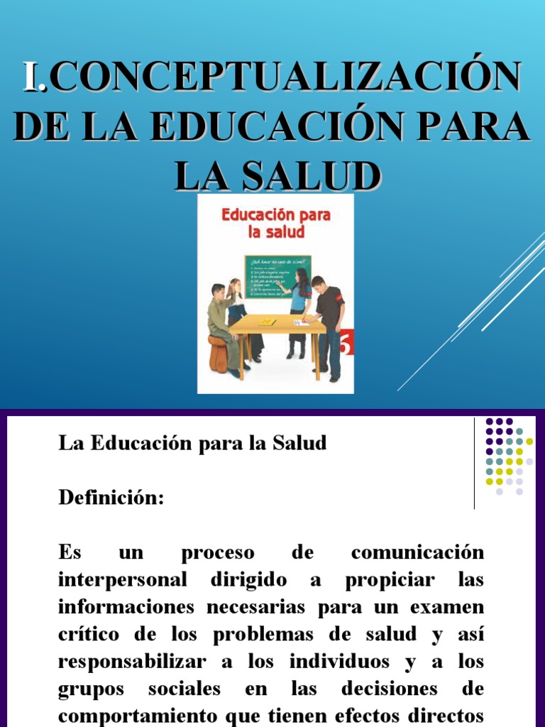 Definición de Educación para la Salud | PDF | Planificación | Aprendizaje