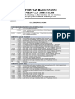 UNIVERSITAS HALIM SANUSI KALENDER AKADEMIK 2020-2021