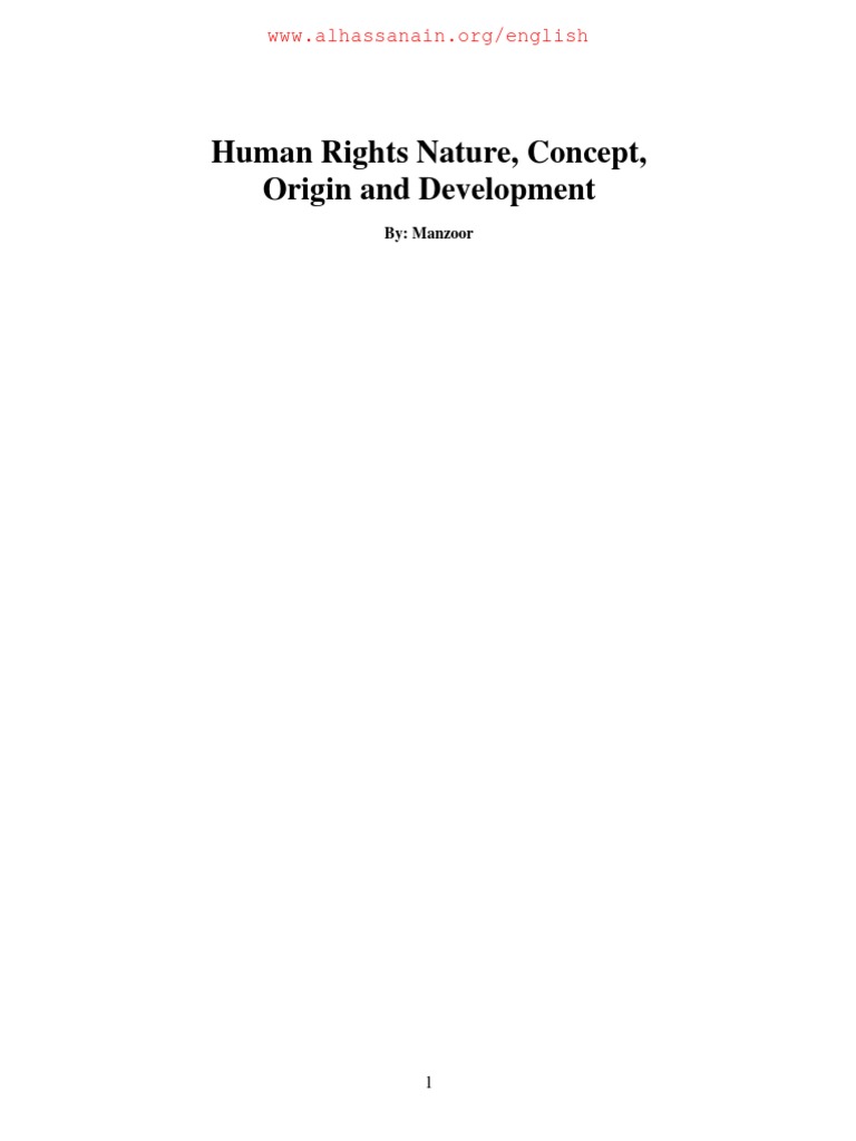 Nature and Theories of Human Rights | PDF | Geneva Conventions | Human ...