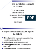 Complications Aigues Du Diabète Blanc Bleu