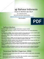 Morfologi Bahasa Indonesia: Pertemuan 4: Morfem Dan Morf