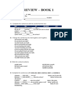 3 Review - Book 1: 1-Complete The Sentences With The Words From The Box