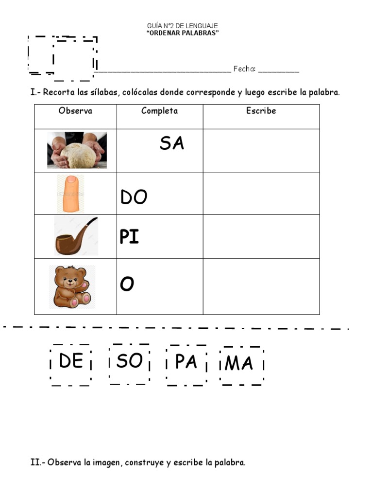 Actividades de Lenguaje para Niños | PDF | Artes del Lenguaje y ...