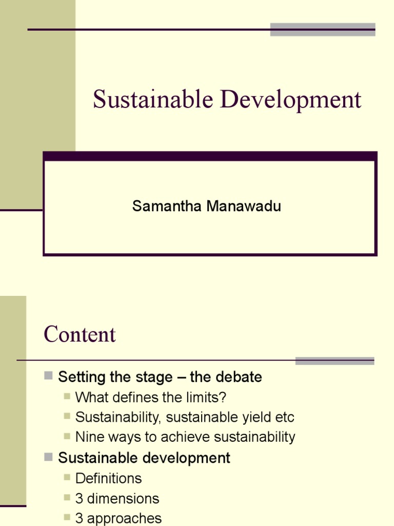Understanding Sustainable Development Concepts | PDF | Millennium ...