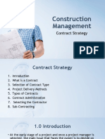 Construction Management: Contract Strategy