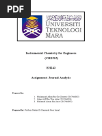 Instrumental Chemistry For Engineers (CHE515) : Prepared by