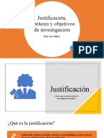 Justificación, Hipótesis y Objetivos de Investigación