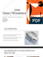 Aluminium Door/Windows: Building Construction & Materials - V