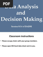 Data Analysis and Decision Making: Session 8/14 of DADM