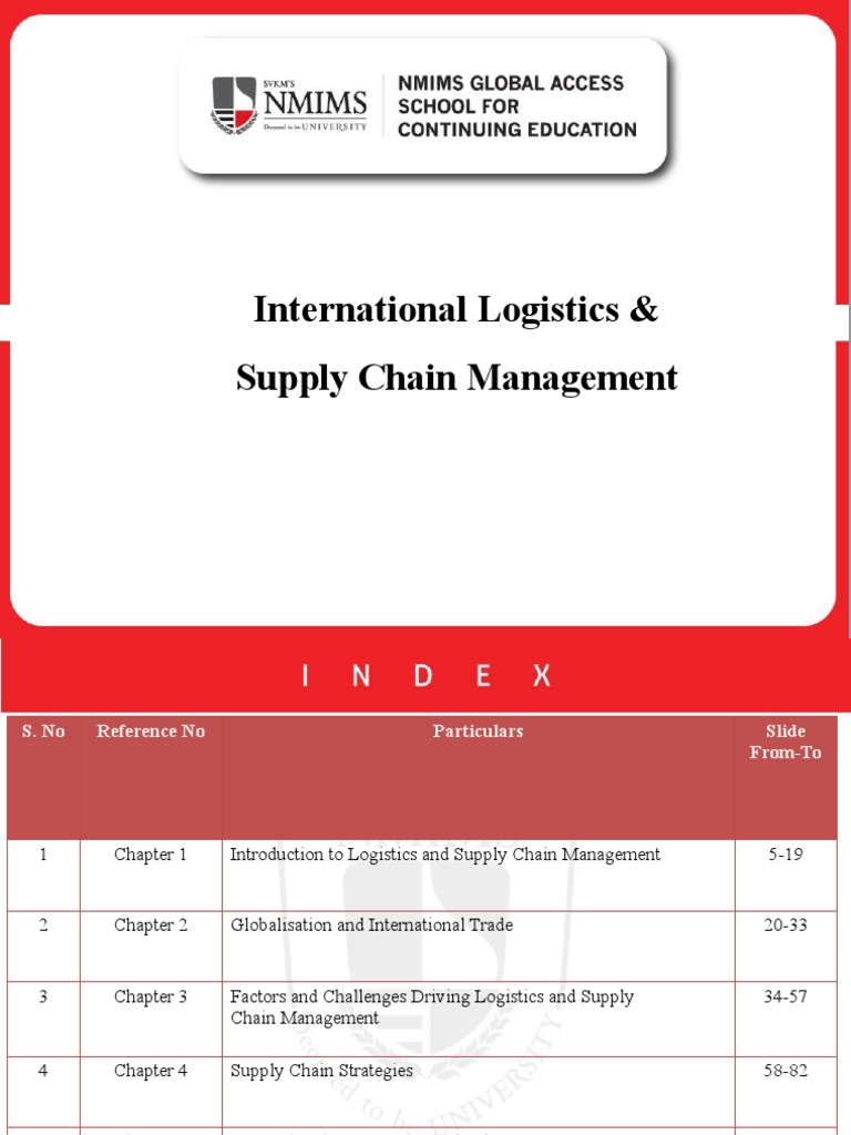 International Logistics & Supply Chain Management | PDF | Supply Chain ...