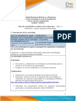 Guía de actividades y Rúbrica de Evaluación - Fase 2 - Identificar y valorar impactos ambientales (1).pdf