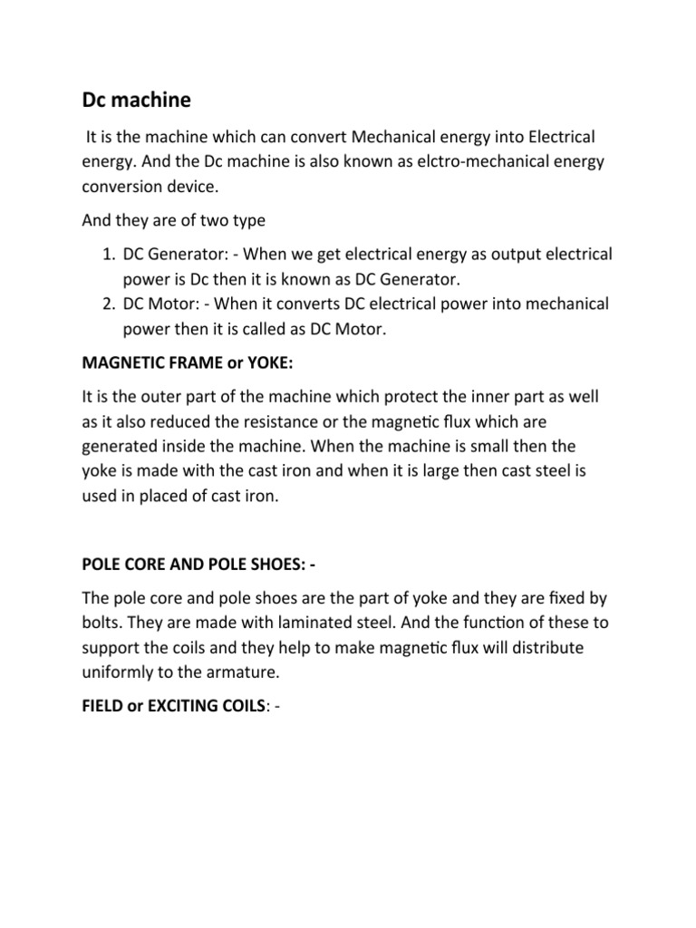 DC Machine Frame or Yoke PDF