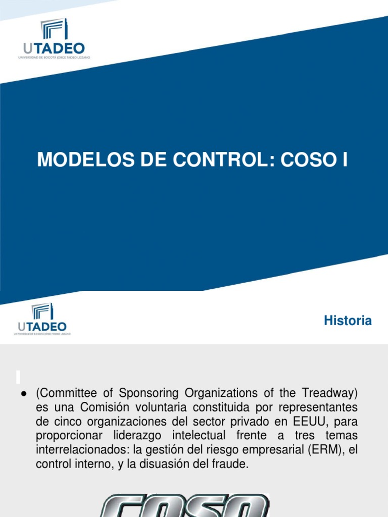 Modelos de Control: COSO I | PDF | Sistema de informacion | Información