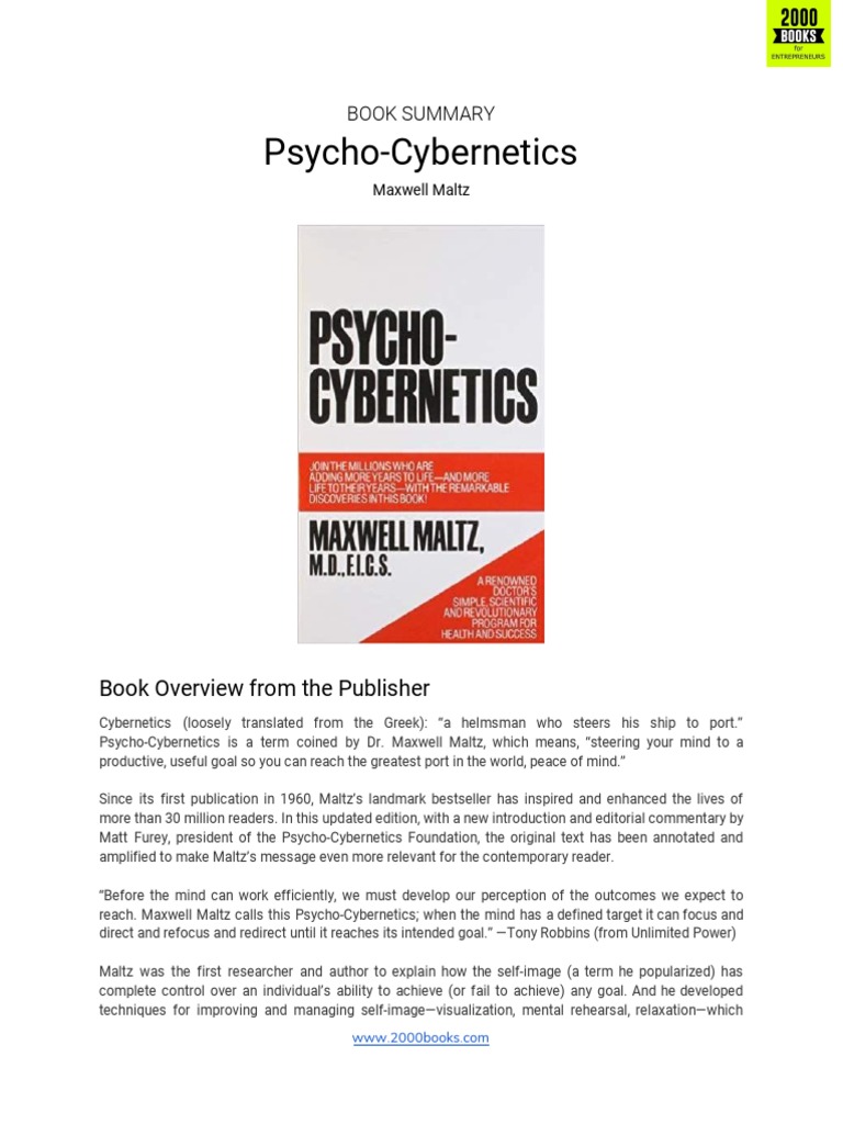 Psycho Cybernetics Dr Maxwell Maltz Pdf