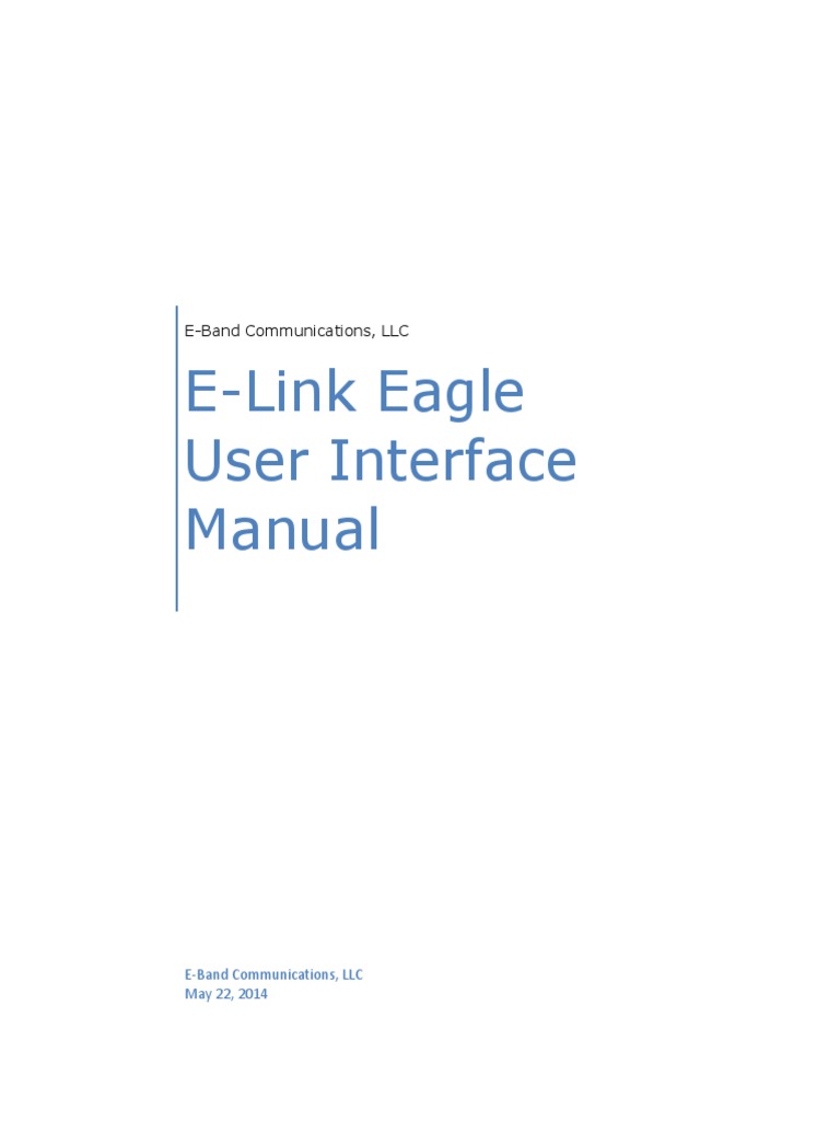 E-Link Eagle User Interface Manual - 05212014 - B | PDF | Quality Of ...