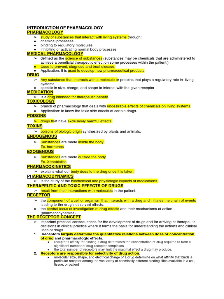 Compiled P1 Notes Part 1 | PDF | Receptor Antagonist | Receptor ...