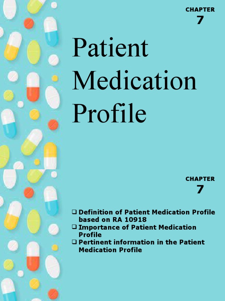 Patient Medication Profile Overview | PDF | Pharmacy | Medical Prescription