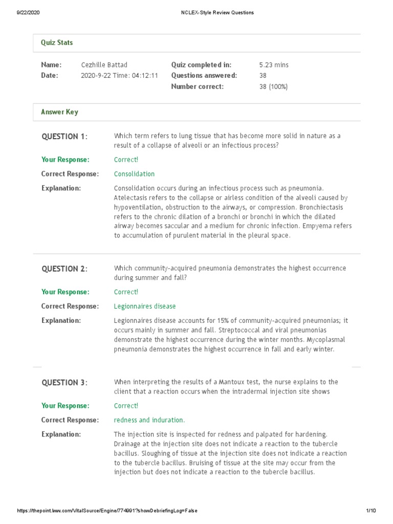Nclex Questions Chap 23 38 | PDF | Chronic Obstructive Pulmonary ...