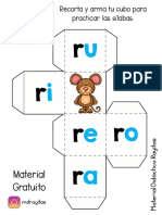 Cubo sílabas recortable