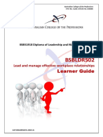 BSBLDR502 Learner Guide PDF