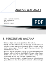 Tugas Analisis Wacana I