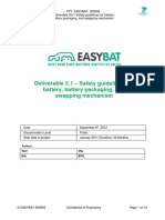 Deliverable 5.1 - Safety Guidelines For Battery, Battery Packaging and Swapping Mechanism