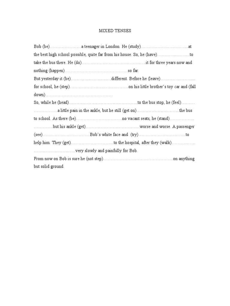 Mixed Tenses